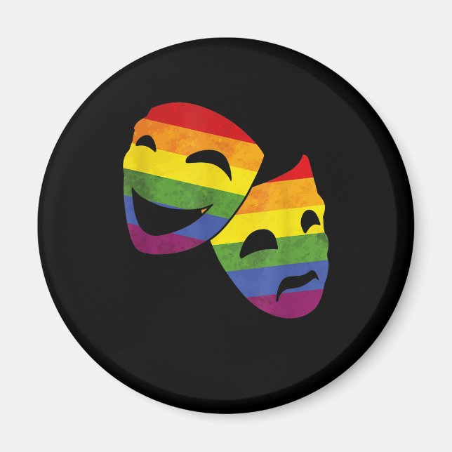 LGBT HGBTQ Queer Actress Regnbåge teatom Magnet (Framsidan)