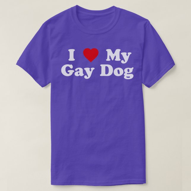 LGBT I Kärlek My Gay Hund T Shirt (Design framsida)