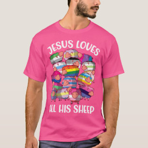 Lgbt Jesus Kärlek all hans Lesbisk Ally Ch T Shirt