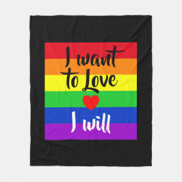 #LGBT #kärlek #pride #gay #lesbisk #parad Fleecefilt