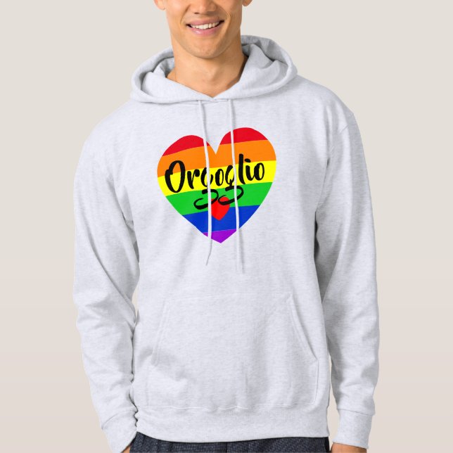 #LGBT #kärlek #pride #gay #lesbisk #parad Hoodie (Framsida)
