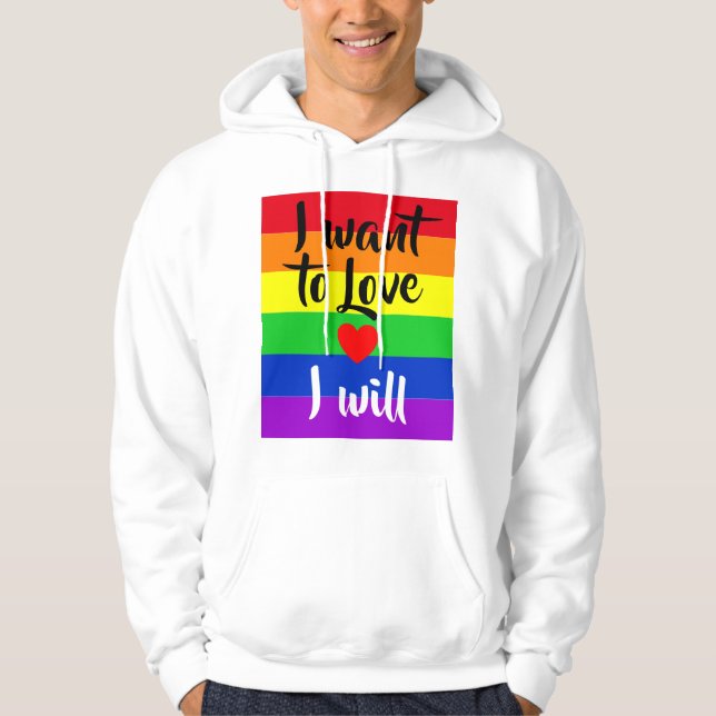 #LGBT #kärlek #pride #gay #lesbisk #parad Hoodie (Framsida)