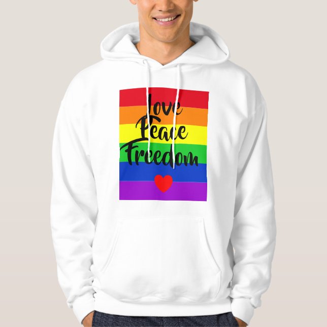 #LGBT #kärlek #pride #gay #lesbisk #parad Hoodie (Framsida)