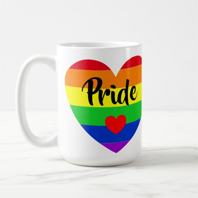 #LGBT #kärlek #pride #gay #lesbisk #parad Kaffemugg (Vänster)