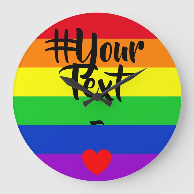 #LGBT #kärlek #pride #gay #lesbisk #parad Stor Klocka (Framsida)