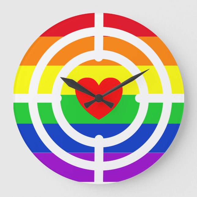 #LGBT #kärlek #pride #gay #lesbisk #parad Stor Klocka (Framsida)