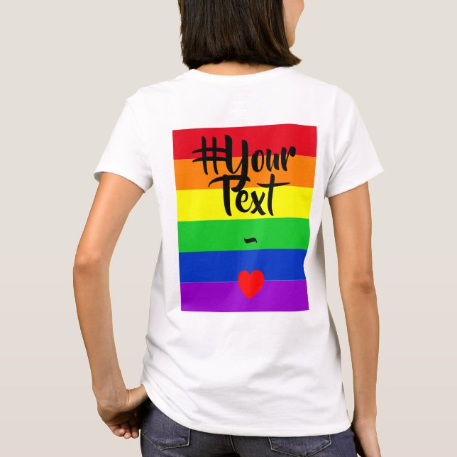 #LGBT #kärlek #pride #gay #lesbisk #parad T Shirt (Baksida)
