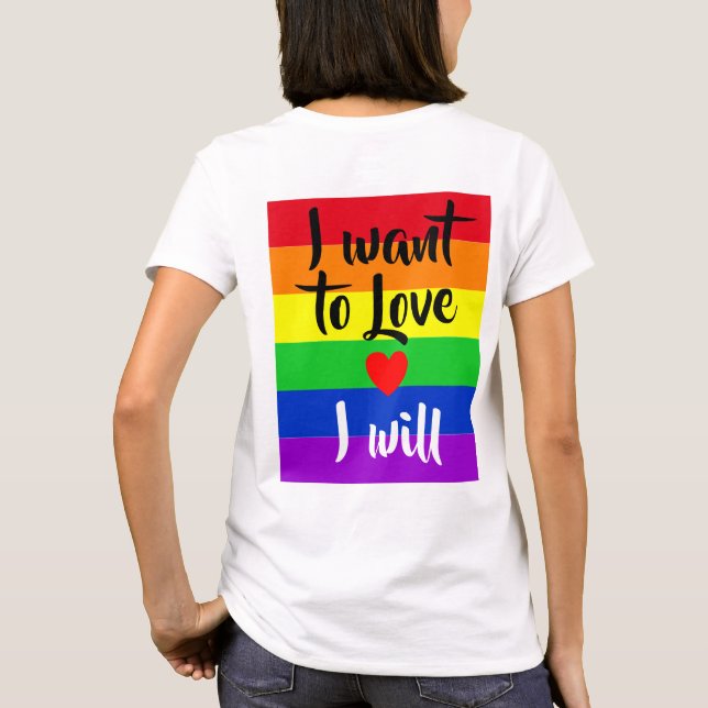 #LGBT #kärlek #pride #gay #lesbisk #parad T Shirt (Baksida)