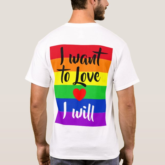 #LGBT #kärlek #pride #gay #lesbisk #parad T Shirt (Baksida)