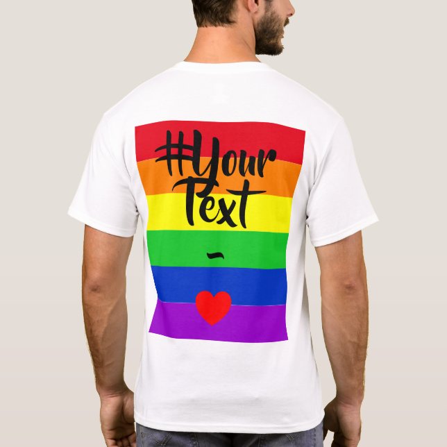 #LGBT #kärlek #pride #gay #lesbisk #parad T Shirt (Baksida)