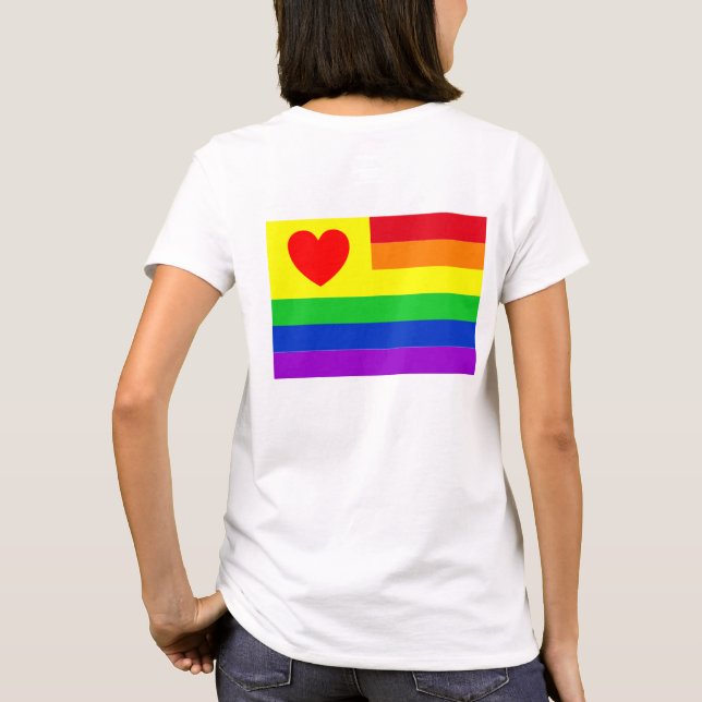 #LGBT #kärlek #pride #gay #lesbisk #parad T Shirt (Baksida)