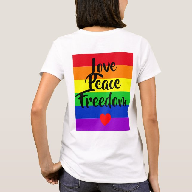 #LGBT #kärlek #pride #gay #lesbisk #parad T Shirt (Baksida)