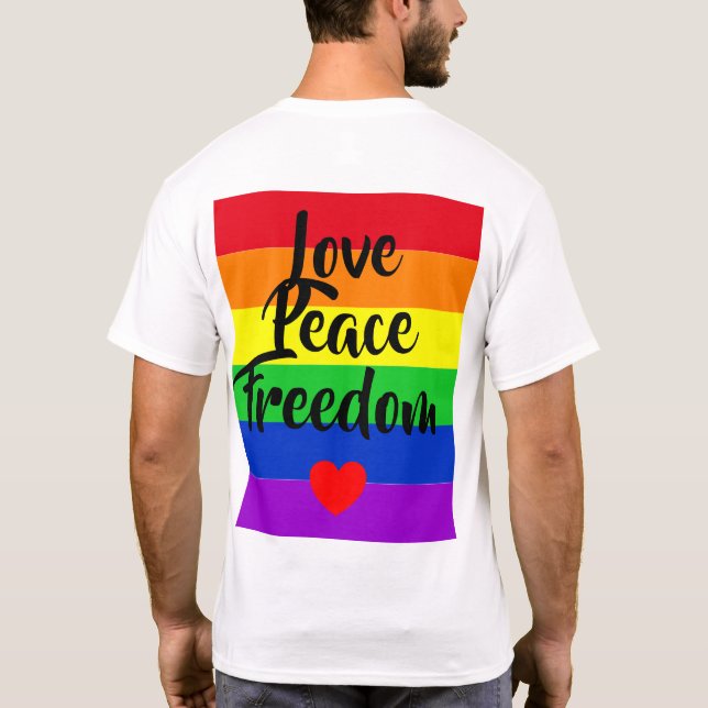 #LGBT #kärlek #pride #gay #lesbisk #parad T Shirt (Baksida)
