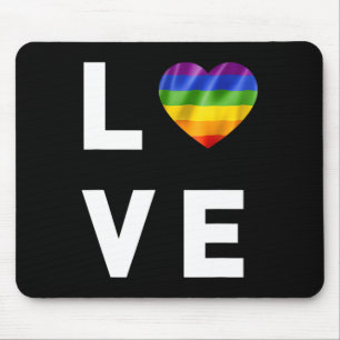 Lgbt Kärlek Rainbow Heart Lesbisk Gay Biual Musmatta