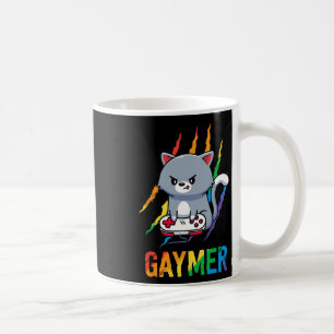 Lgbt Katt Pride Tröja Regnbåge Video Spel Älskare  Kaffemugg