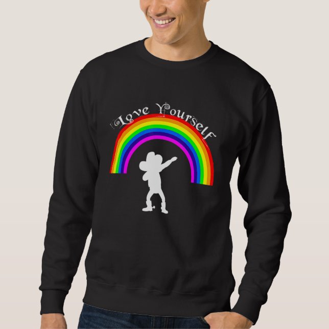 LGBT Lesbian Gay Bisexual Transgender Pride Queer  Lång Ärmad Tröja (Framsida)