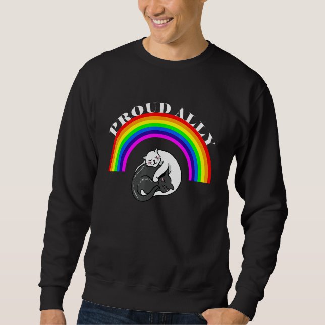 LGBT Lesbian Gay Bisexual Transgender Pride Queer  Lång Ärmad Tröja (Framsida)