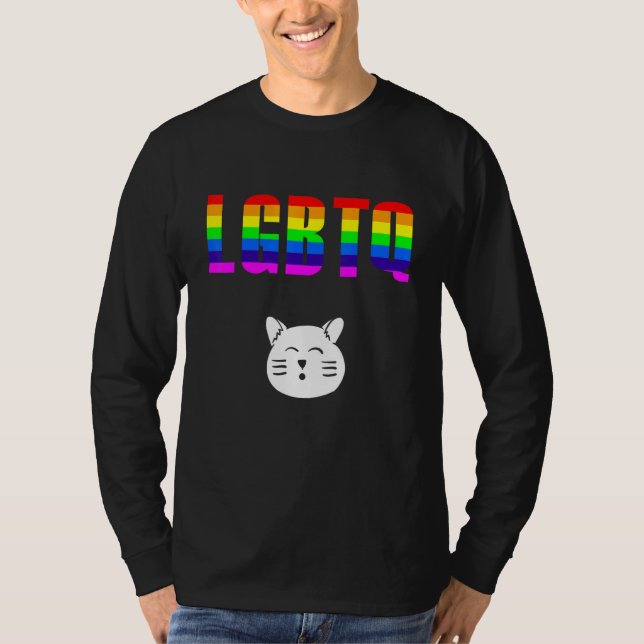 LGBT Lesbian Gay Bisexual Transgender Pride Queer  T Shirt (Framsida)