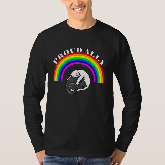 LGBT Lesbian Gay Bisexual Transgender Pride Queer  T Shirt (Framsida)
