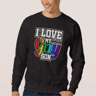 Lgbt Lesbisk Gay pride I Kärlek Min Gay Son Lång Ärmad Tröja