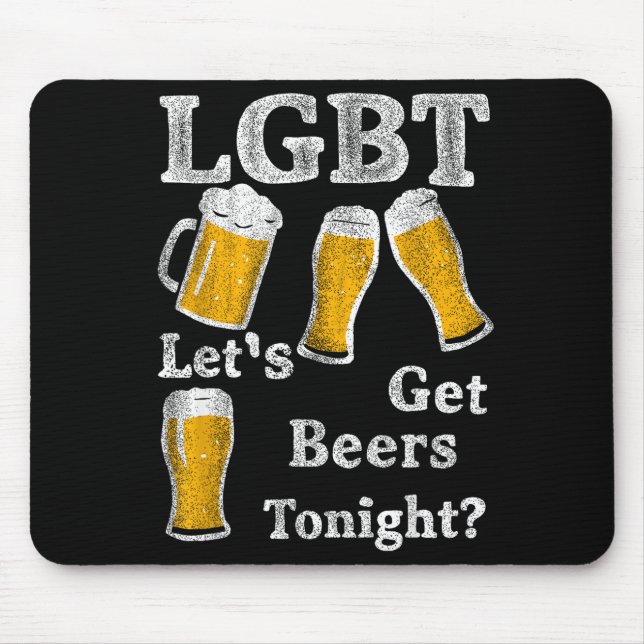 Lgbt Let's Get Beers Tonight Beer Saying Funny Gra Musmatta (Framsidan)