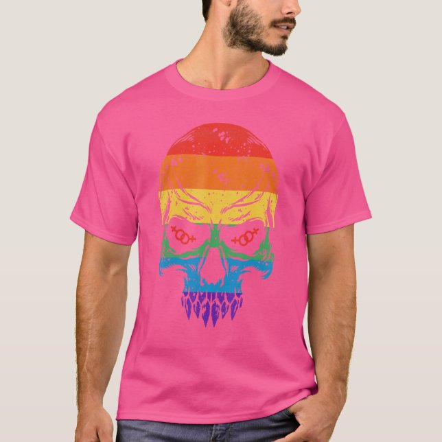 Lgbt Lgbtq Allierad Pride Färger Regnbåge Retro Vi T Shirt (Framsida)