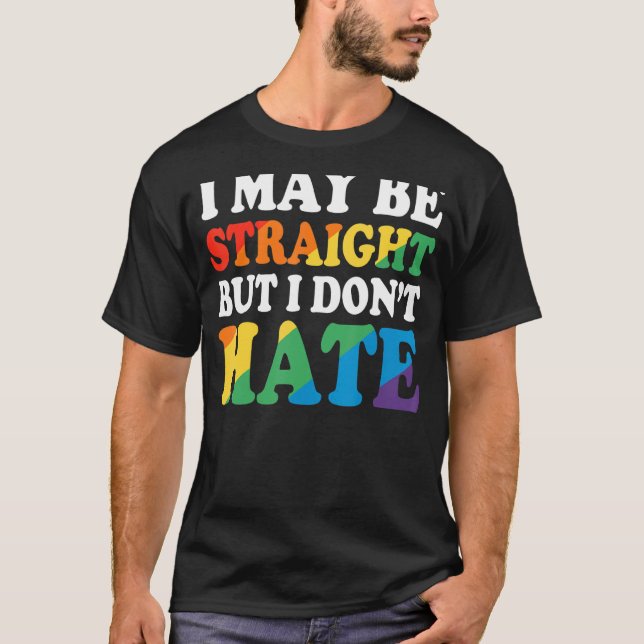 Lgbt Lgbtq Ally Pride Färg Rainbow Retro Vinta T Shirt (Framsida)