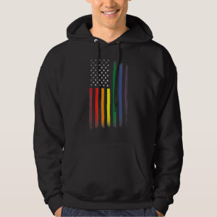 Lgbt Lgbtq Lgbtq+ Bi Lesbisk Regnbågsapparat Flagg Hoodie