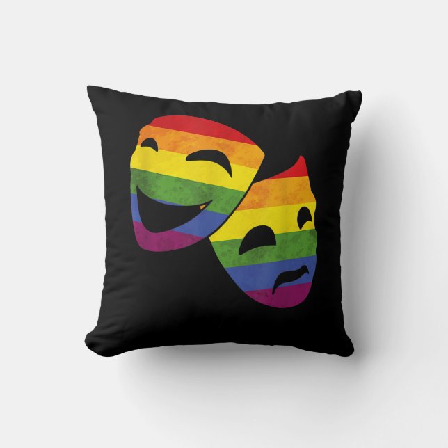 LGBT LGBTQ Queer Actor Actress Rainbow Theatrical Kudde (Framsida)