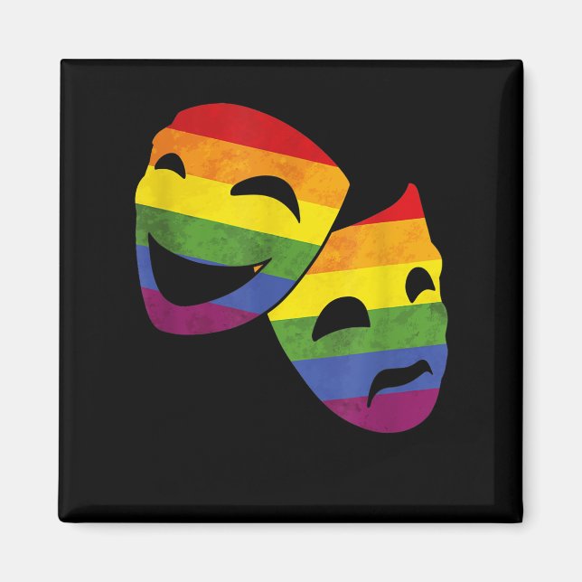 LGBT LGBTQ Queer Actor Actress Rainbow Theatrical Magnet (Framsidan)