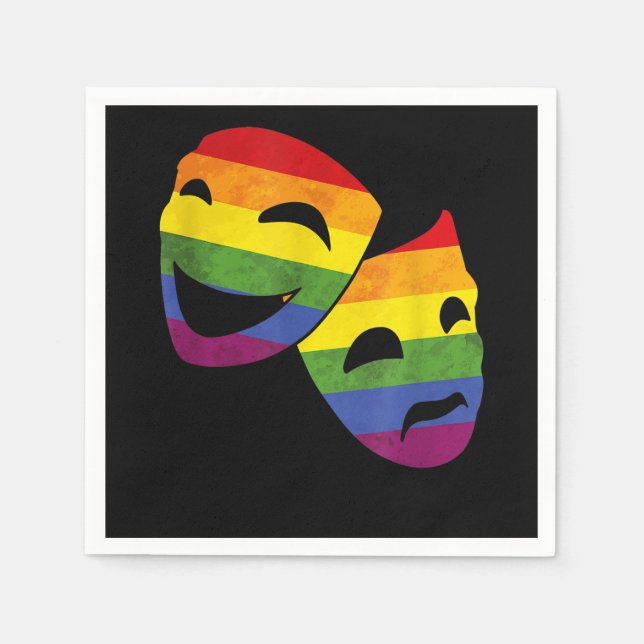LGBT LGBTQ Queer Actor Actress Rainbow Theatrical Pappersservett (Framsidan)