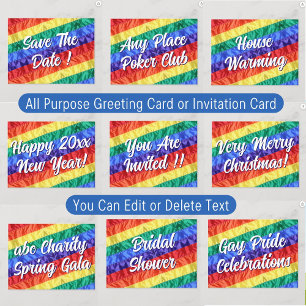 LGBT LGBTQ Skapa din egen anpassade text Allt-i-et Inbjudningar