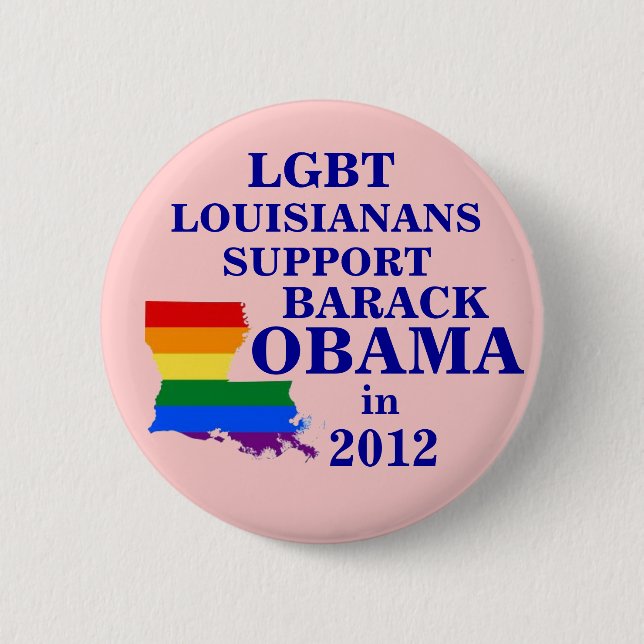 LGBT-Louisianans för Obama 2012 Knapp (Framsida)