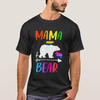 LGBT Mamma Bear Gay pride Equal Högers Rainbow Gif T Shirt