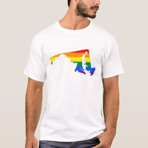 LGBT Maryland, T-tröja för US-statlig flaggakart T Shirt