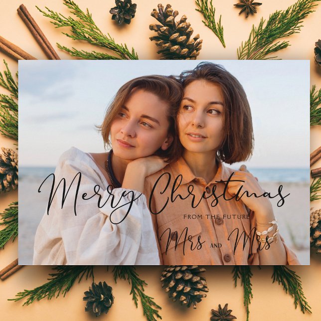LGBT-minimalistiska Mrs & Mrs-julpar bröllop (Skapare uppladdad)