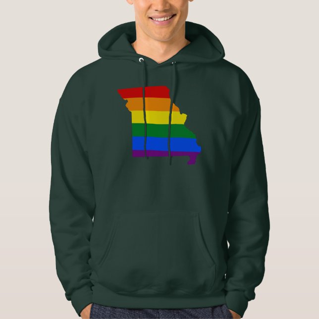 LGBT Missouri, US statlig flagga karta Sweatshirt (Framsida)