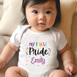 LGBT Mitt första Pride Baby Bodykostym T Shirt