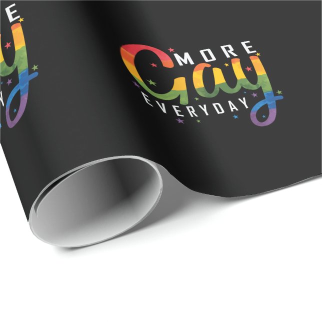LGBT "More Gay Everyday" Presentpapper (Rullad Hörn)