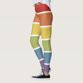 LGBT MUTED Retro Färg Rainbow Leggings