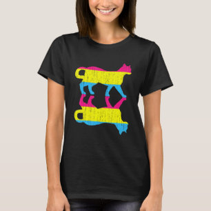 Lgbt Pan-Pride Pansexuality Flagga Pet Animal Cat T Shirt