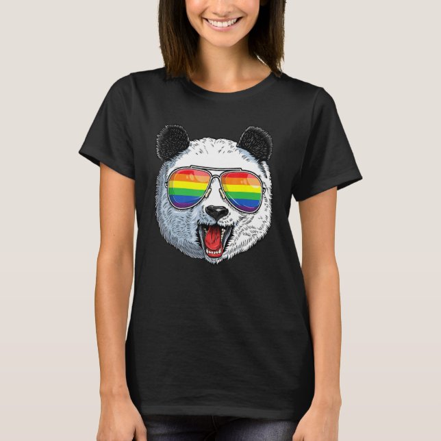 Lgbt Pandas Gay pride Month Rainbow Flagga Lgbtq S T Shirt (Framsida)