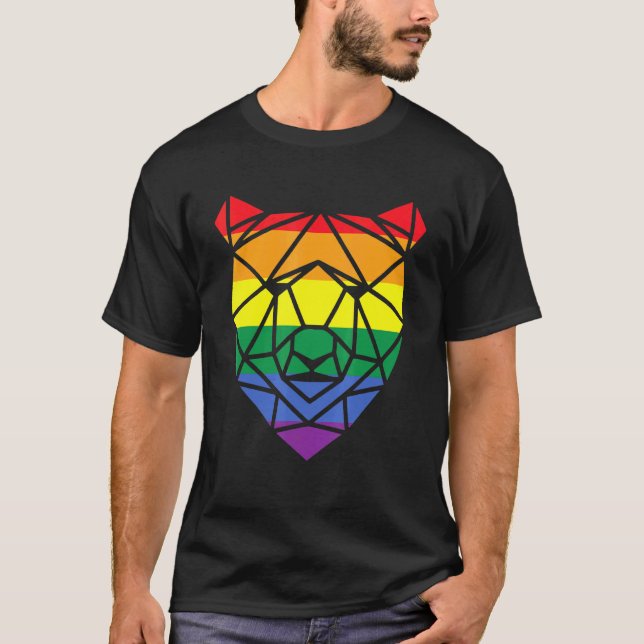Lgbt Pappa Manar Gay pride månad - Geometric Gay B T Shirt (Framsida)