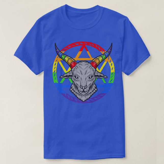 LGBT Pentagram Goat Goth LGBT  T Shirt (Design framsida)