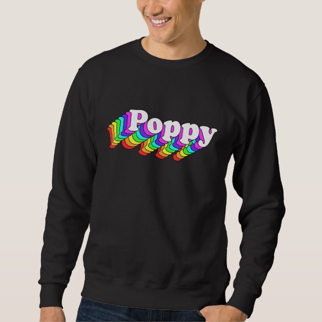Lgbt Poppy Support Lgbtq Equality Högers Human Pri Lång Ärmad Tröja (Framsida)