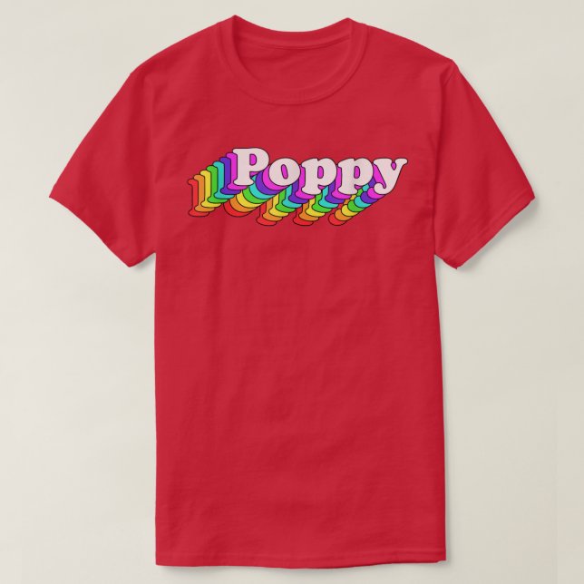 Lgbt Poppy Support Lgbtq Equality Högers Human Pri T Shirt (Design framsida)