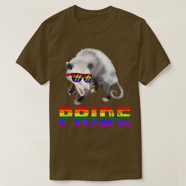 LGBT Possum Gay pride Rainbow T Shirt (Design framsida)