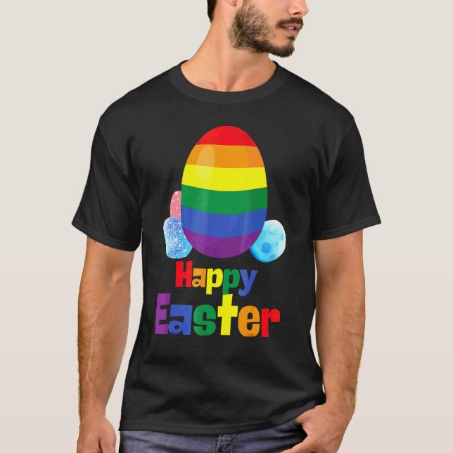 Lgbt Pride Eggs Glad påsk T Shirt (Framsida)