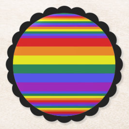 LGBT Pride Färg Black Underlägg Papper