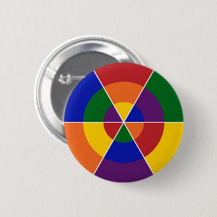 LGBT-Pride Färgt Geometriskt regn Knapp